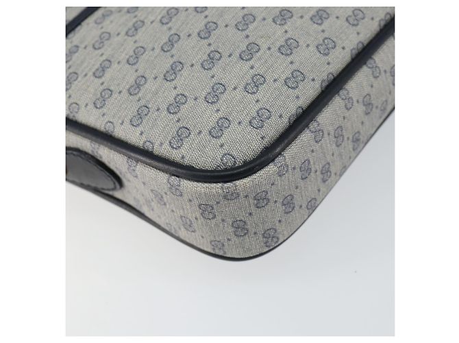 Gucci Borsa a Spalla Micro GG Supreme PVC Navy Gold 007 56 0095 Auth fm4868 D'oro Blu navy - vista 15