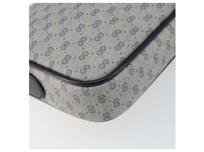 Gucci Borsa a Spalla Micro GG Supreme PVC Navy Gold 007 56 0095 Auth fm4868 D'oro Blu navy - vista 17