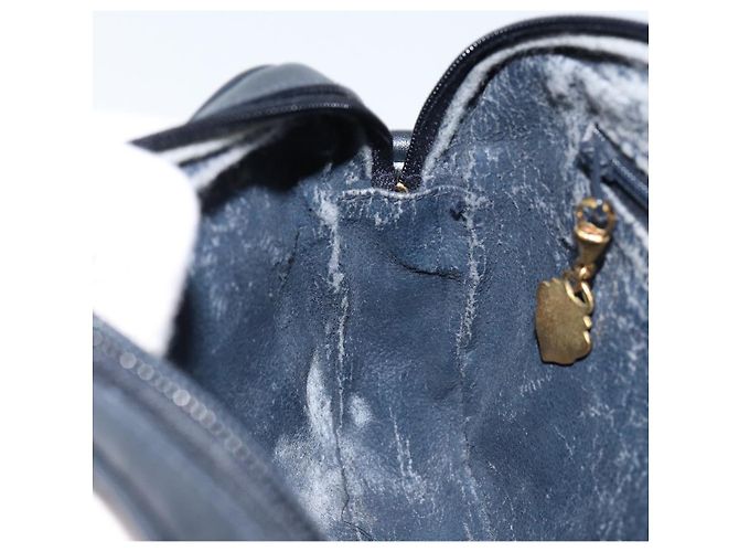 Gucci Borsa a Spalla Micro GG Supreme PVC Navy Gold 007 56 0095 Auth fm4868 D'oro Blu navy - vista 22