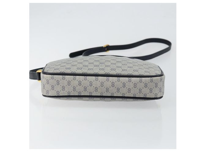 Gucci Borsa a Spalla Micro GG Supreme PVC Navy Gold 007 56 0095 Auth fm4868 D'oro Blu navy - vista 5