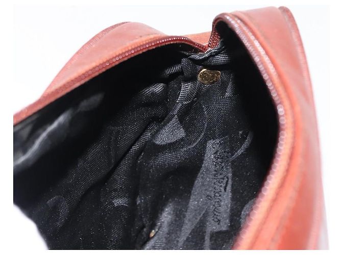 Bolso de Hombro Vala de Cuero Marrón Salvatore Ferragamo Auth BA6801 Castaño - vista 19