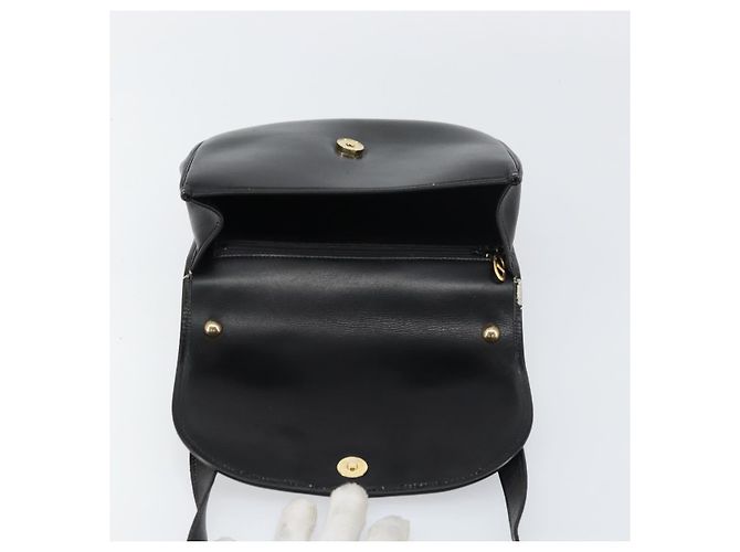 Borsa a Spalla Christian Dior in Pelle Nera Oro Auth 156492 Nero D'oro - vista 15