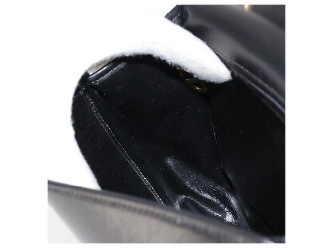 Borsa a Spalla Christian Dior in Pelle Nera Oro Auth 156492 Nero D'oro - vista 19