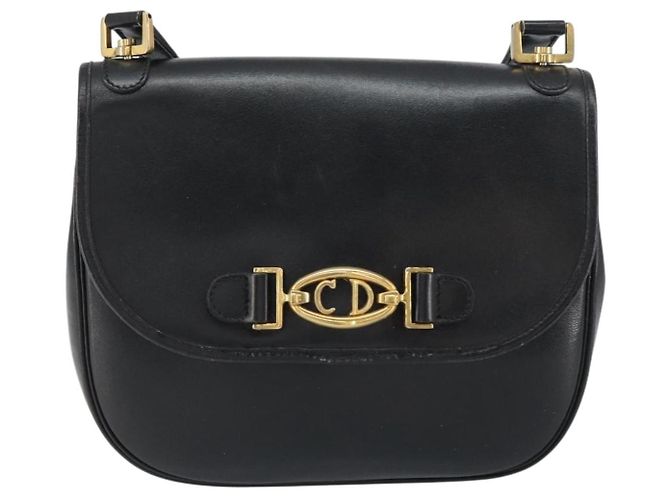 Borsa a Spalla Christian Dior in Pelle Nera Oro Auth 156492 Nero D'oro - vista 2