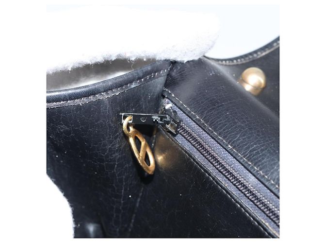 Borsa a Spalla Christian Dior in Pelle Nera Oro Auth 156492 Nero D'oro - vista 20