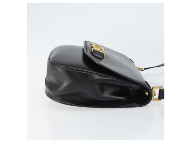 Borsa a Spalla Christian Dior in Pelle Nera Oro Auth 156492 Nero D'oro - vista 4