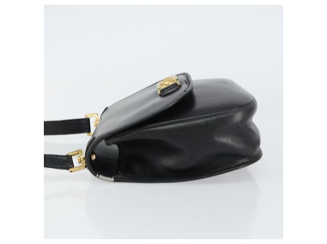 Borsa a Spalla Christian Dior in Pelle Nera Oro Auth 156492 Nero D'oro - vista 5