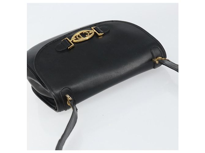 Borsa a Spalla Christian Dior in Pelle Nera Oro Auth 156492 Nero D'oro - vista 6