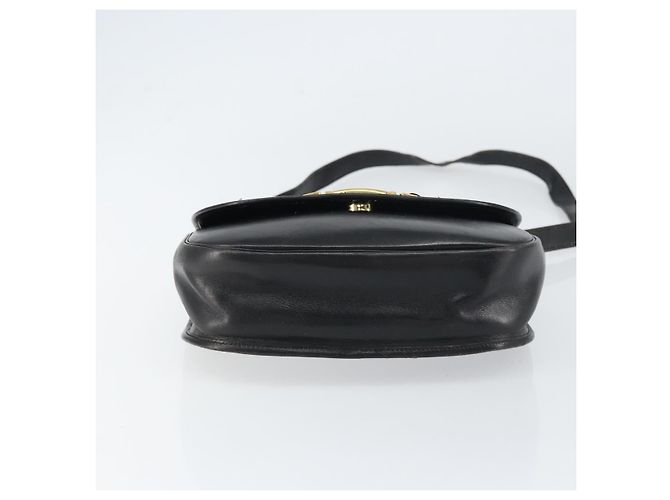 Borsa a Spalla Christian Dior in Pelle Nera Oro Auth 156492 Nero D'oro - vista 9