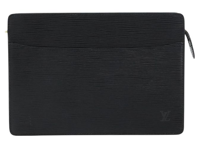 LOUIS VUITTON Pochette Uomo Epi Borsa a Mano Nera M52522 LV Auth mr1729 Nero - vista 13