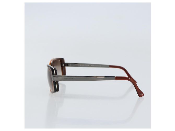 Bulgari Gafas de sol BVLGARI de plástico marrón Auth BA8842 Castaño - vista 4