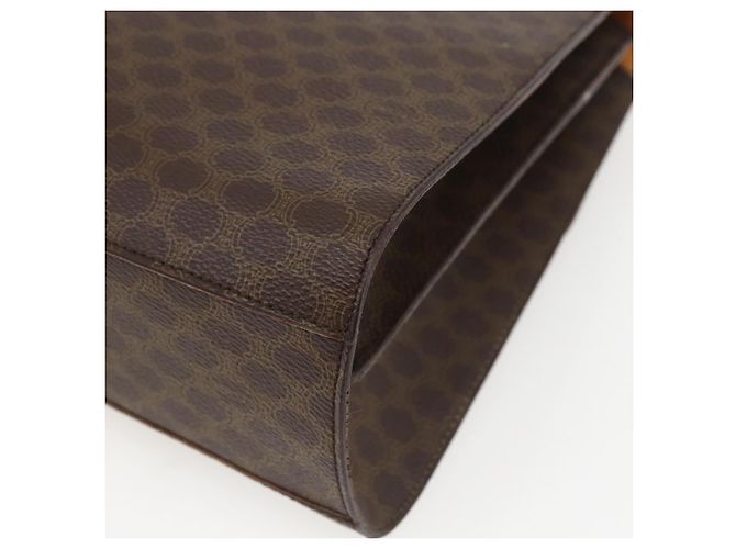 Céline Borsa a mano in tela Macadam CELINE in pelle PVC marrone oro Auth 156125 D'oro - vista 12
