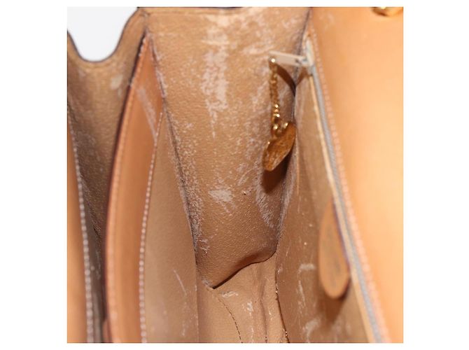 Céline Borsa a mano in tela Macadam CELINE in pelle PVC marrone oro Auth 156125 D'oro - vista 19