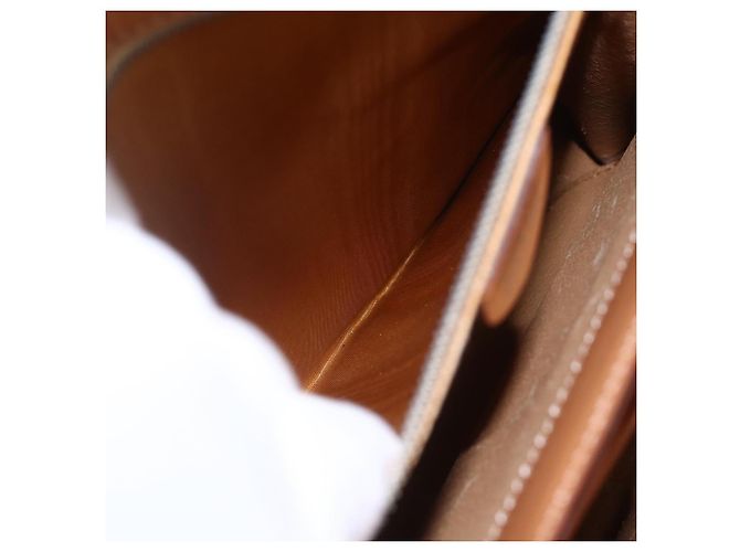 Céline Borsa a mano in tela Macadam CELINE in pelle PVC marrone oro Auth 156125 D'oro - vista 20