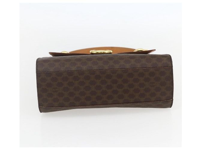 Céline Borsa a mano in tela Macadam CELINE in pelle PVC marrone oro Auth 156125 D'oro - vista 9