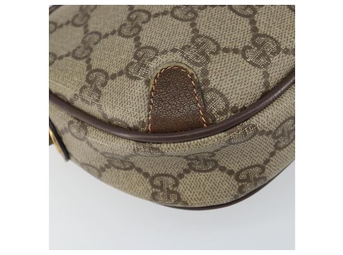 GUCCI GG Supreme Web Sherry Line Tasche aus PVC Beige Gold 156 02 066 Auth ep12301 Golden - Ansicht 11