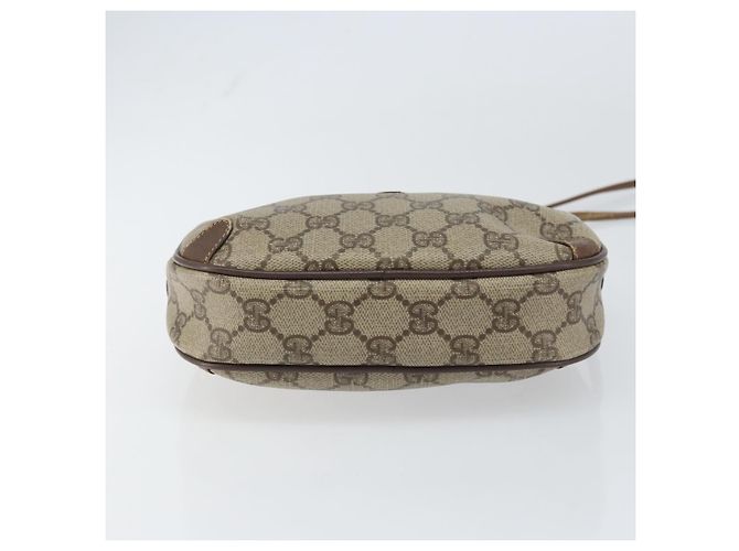 GUCCI GG Supreme Web Sherry Line Tasche aus PVC Beige Gold 156 02 066 Auth ep12301 Golden - Ansicht 9