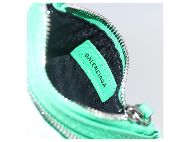BALENCIAGA Luca Goal XS Borsa a Spalla in Pelle Verde Argento 671309 Auth 158884SAM - vista 22