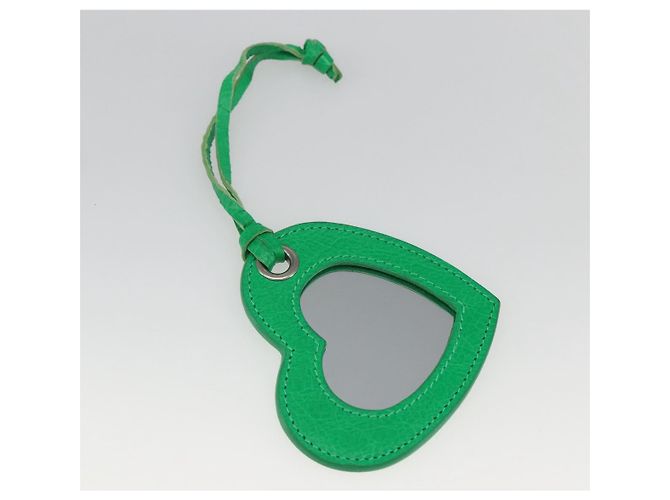 BALENCIAGA Luca Goal XS Borsa a Spalla in Pelle Verde Argento 671309 Auth 158884SAM - vista 24