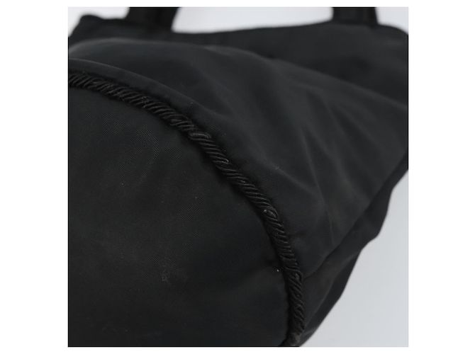 Borsa a mano PRADA in nylon nero Auth BA8979 - vista 11