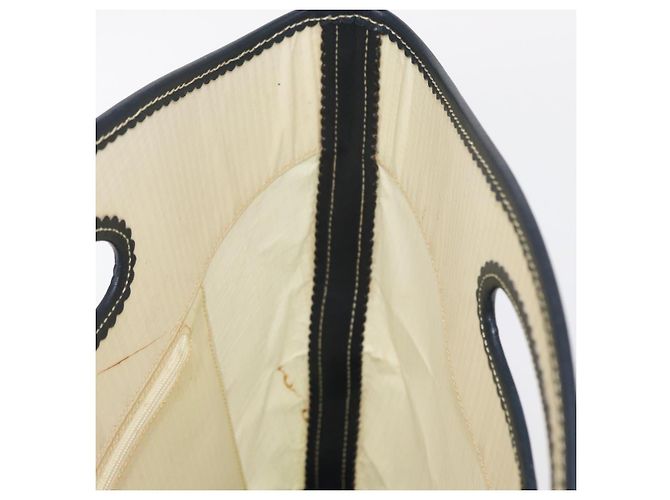 Borsa a mano LOEWE in tela bianca e oro Auth 151572 Bianco D'oro - vista 17