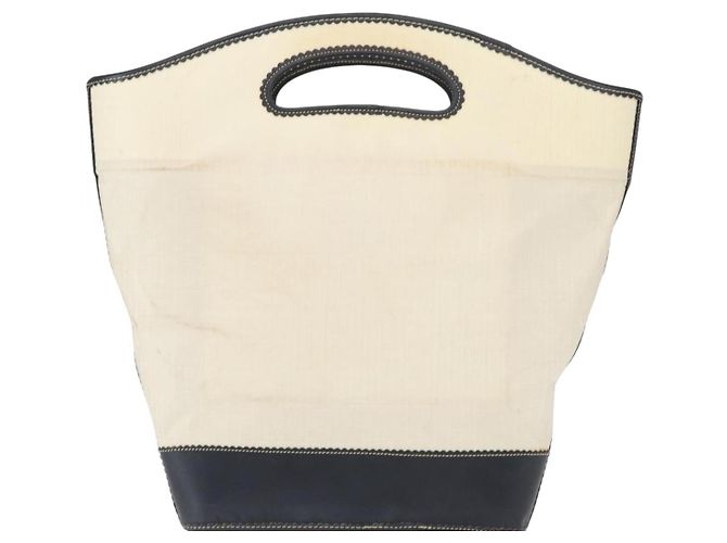 Borsa a mano LOEWE in tela bianca e oro Auth 151572 Bianco D'oro - vista 2