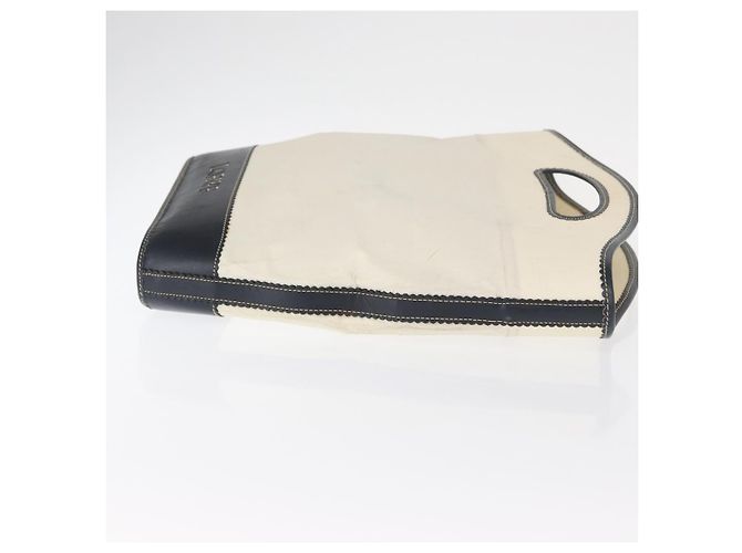 Borsa a mano LOEWE in tela bianca e oro Auth 151572 Bianco D'oro - vista 3