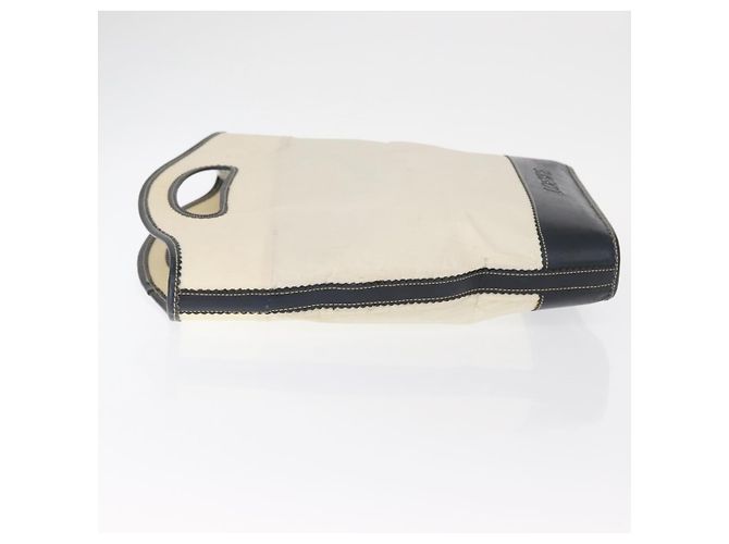 Borsa a mano LOEWE in tela bianca e oro Auth 151572 Bianco D'oro - vista 4