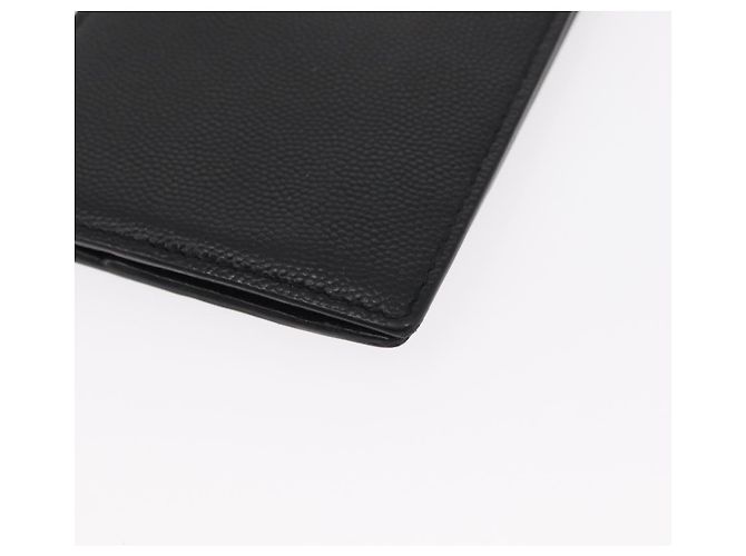 SAINT LAURENT Portafoglio Clip in Pelle Nera Argento Auth BA8469 Nero - vista 10