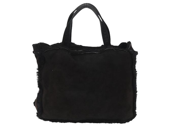 Chanel Borsa Tote Mouton Nera CC Auth bs31120 Nero - vista 3