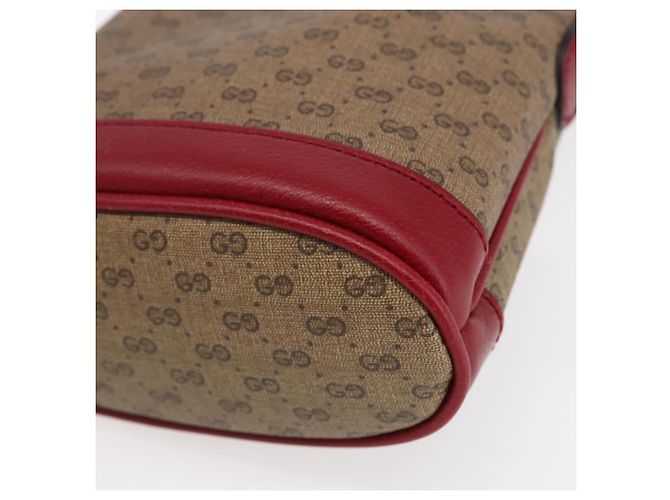 Gucci Mini borsa a secchiello Doraemon Micro GG Supreme in PVC beige 647801 Auth 154926SAM D'oro - vista 12