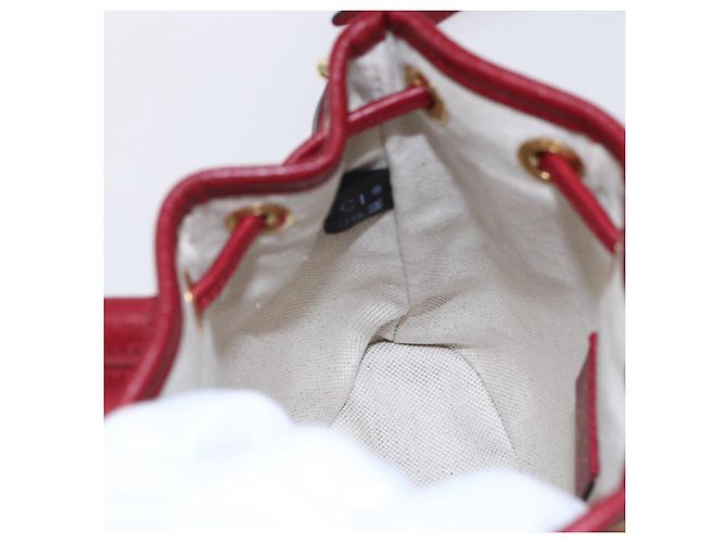 Gucci Mini borsa a secchiello Doraemon Micro GG Supreme in PVC beige 647801 Auth 154926SAM D'oro - vista 18
