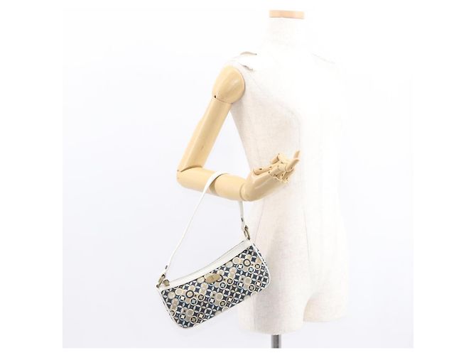 Céline CELINE Accessory Pouch Canvas Navy Auth 154611 Navy blue - view 22