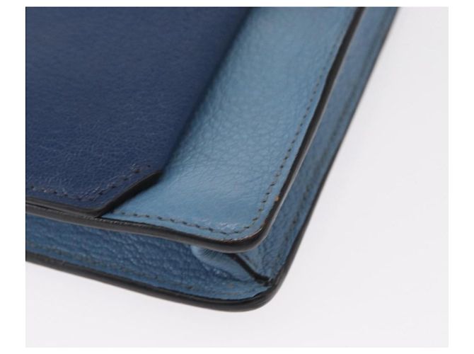 Borsa a Spalla Miu Miu in Pelle Blu Oro Auth 152690 D'oro - vista 10