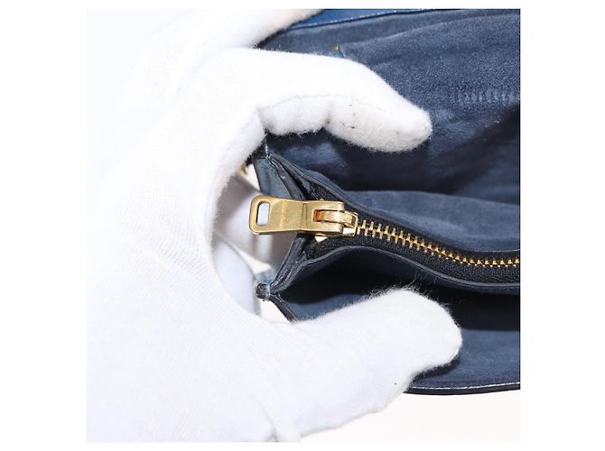 Borsa a Spalla Miu Miu in Pelle Blu Oro Auth 152690 D'oro - vista 20