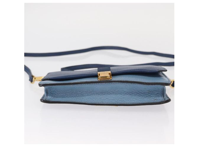 Borsa a Spalla Miu Miu in Pelle Blu Oro Auth 152690 D'oro - vista 9