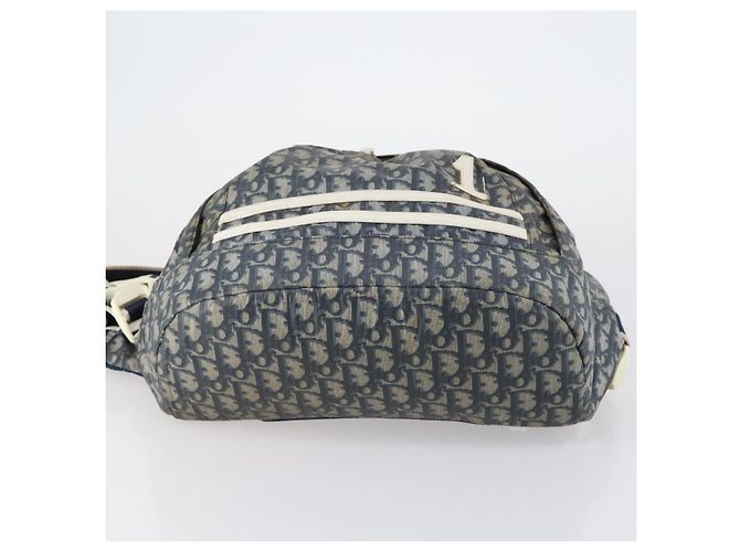 Christian Dior Trotter Canvas Backpack PVC Blue Silver Auth bs31270 Silvery - view 12