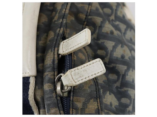 Christian Dior Trotter Canvas Backpack PVC Blue Silver Auth bs31270 Silvery - view 18