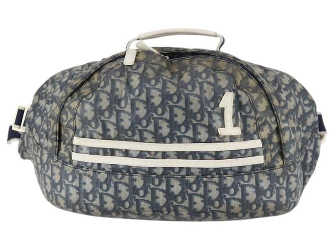 Christian Dior Trotter Canvas Backpack PVC Blue Silver Auth bs31270 Silvery - view 2