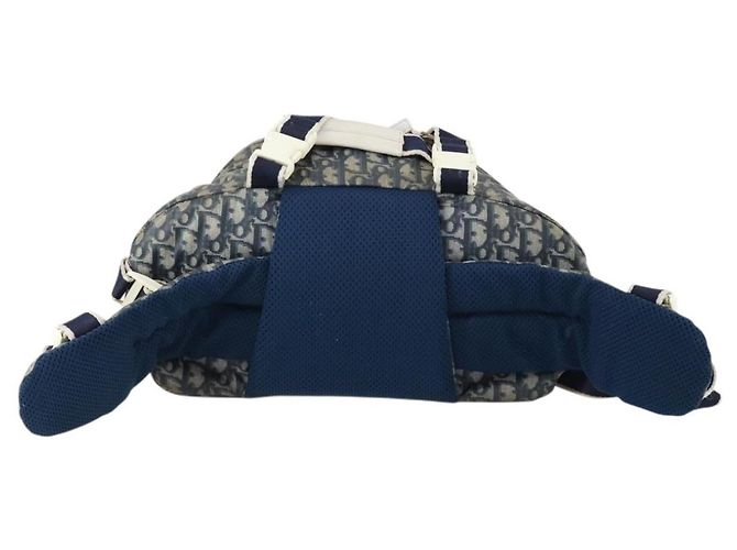Christian Dior Trotter Canvas Backpack PVC Blue Silver Auth bs31270 Silvery - view 3