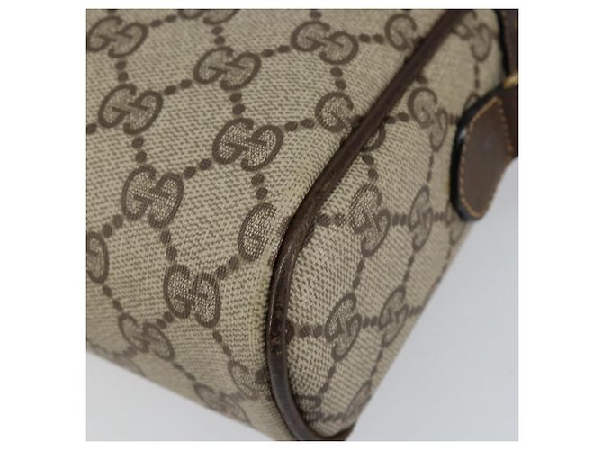 Borsa a Spalla GUCCI GG Supreme Web Sherry Line PVC Beige Oro Auth ep12050 D'oro - vista 10