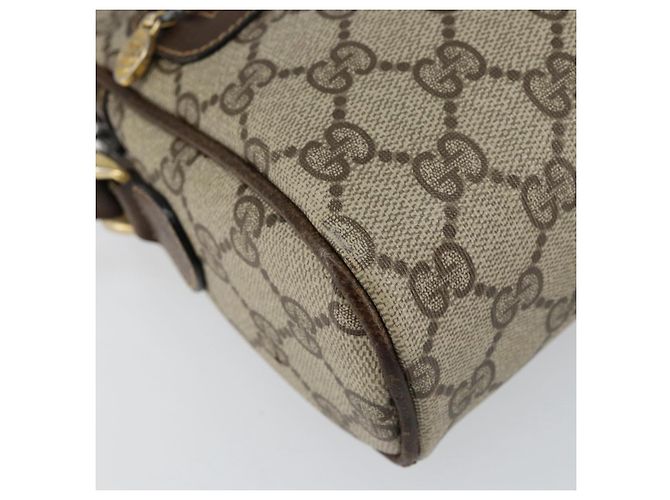 Borsa a Spalla GUCCI GG Supreme Web Sherry Line PVC Beige Oro Auth ep12050 D'oro - vista 11