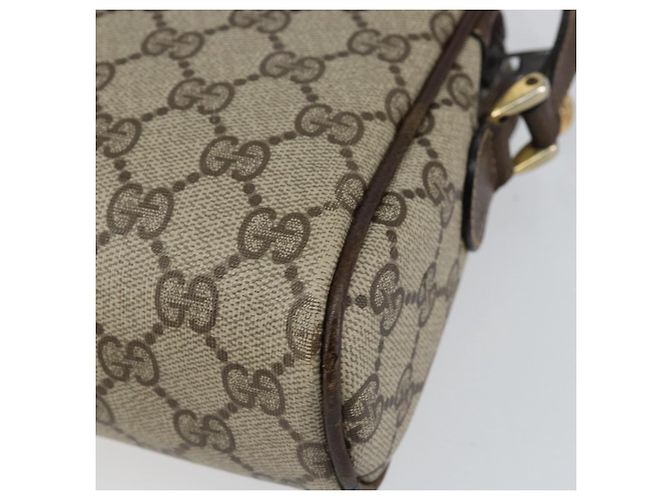Borsa a Spalla GUCCI GG Supreme Web Sherry Line PVC Beige Oro Auth ep12050 D'oro - vista 12