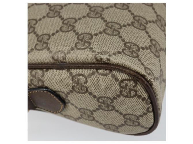 Borsa a Spalla GUCCI GG Supreme Web Sherry Line PVC Beige Oro Auth ep12050 D'oro - vista 13