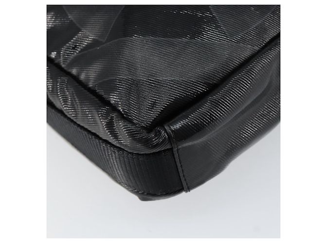 Borsa a Spalla CHANEL Sports Line Pelle Verniciata Argento Nero CC Auth ka387 - vista 11