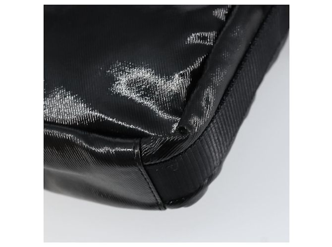 Borsa a Spalla CHANEL Sports Line Pelle Verniciata Argento Nero CC Auth ka387 - vista 12