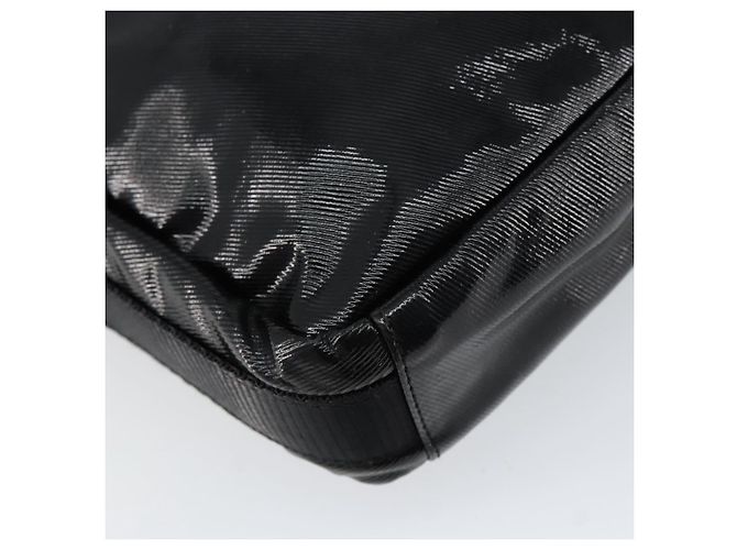 Borsa a Spalla CHANEL Sports Line Pelle Verniciata Argento Nero CC Auth ka387 - vista 13