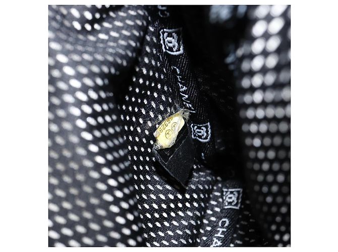 Borsa a Spalla CHANEL Sports Line Pelle Verniciata Argento Nero CC Auth ka387 - vista 22
