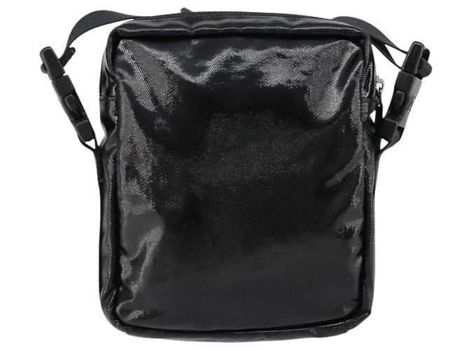 Borsa a Spalla CHANEL Sports Line Pelle Verniciata Argento Nero CC Auth ka387 - vista 3