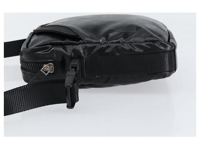 Borsa a Spalla CHANEL Sports Line Pelle Verniciata Argento Nero CC Auth ka387 - vista 5